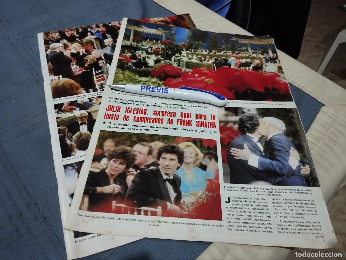 Coleccionismo de Revistas y Peri&oacute;dicos: JULIO IGLESIAS FRANK SINATRA NANCY JAMESS JACK PALANCE CHARLES BRONSON RECORTE REVISTA 4 P&Aacute;G 1983
