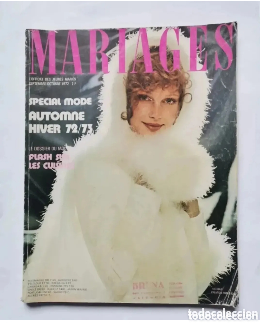 Collezionismo di Riviste e Giornali: Mariages revista francesa trajes de novia moda novias a&ntilde;o 1972 vintage francesa