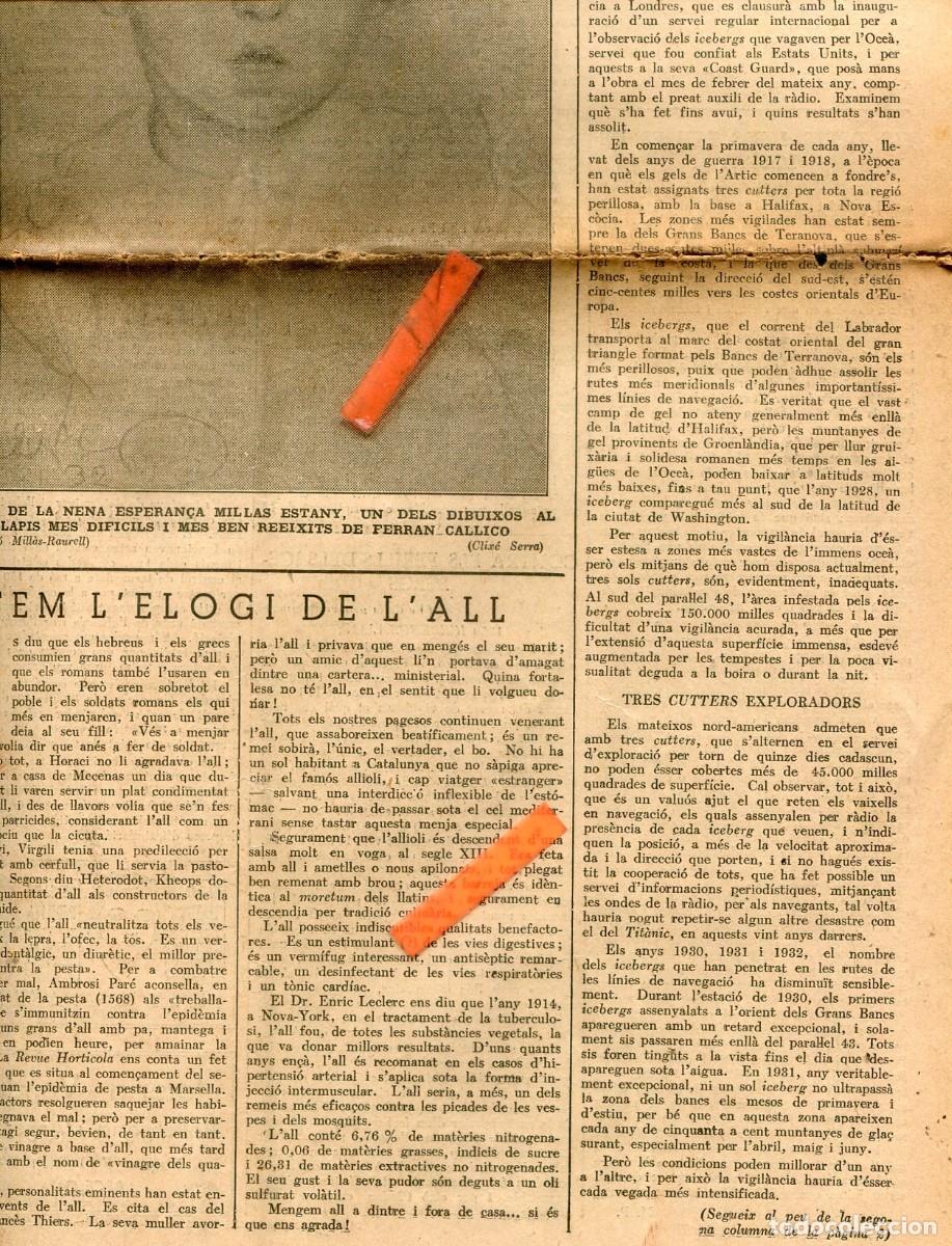 Coleccionismo de Revistas y Peri&oacute;dicos: REVISTA A&Ntilde;O 1933 FERRAN CALLICO HISTORIA DEL AJO ALLS BALTASAR CARDONER PESSEBRES BELENES PESEBRE
