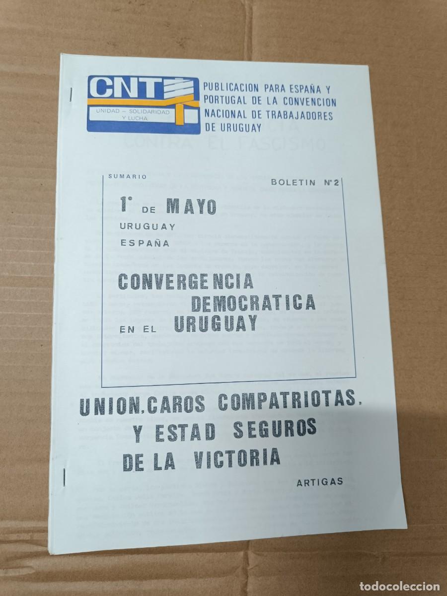Coleccionismo de Revistas y Peri&oacute;dicos: ANTIGUO PANFLETO POLITICO, CNT URUGUAY PARA ESPA&Ntilde;A Y PORTUGAL, 1980 -P2