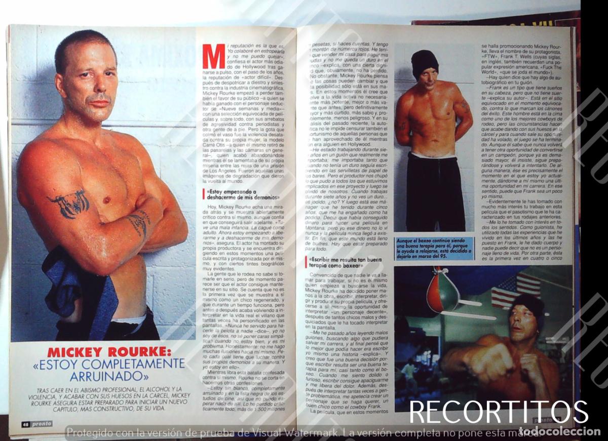 Collection Magazines and Newspapers: mickey rourke carre otis
