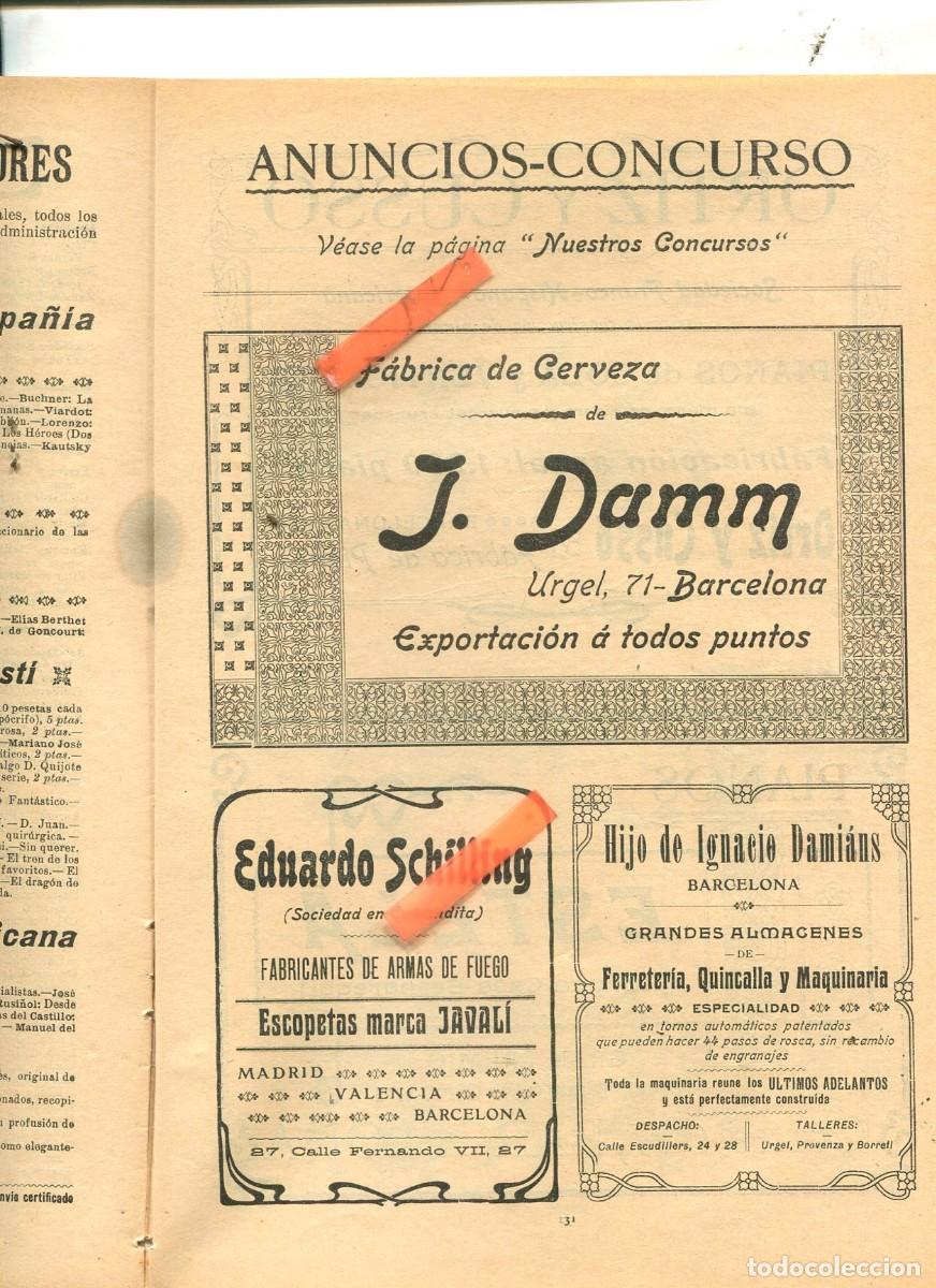 Collezionismo di Riviste e Giornali: REVISTA 1906 JUGUETES DE PAPEL PAPIROFLEXIA TERREMOTO DE CHILE POLO NORTE WELLMAN CERVEZA J. DAMM
