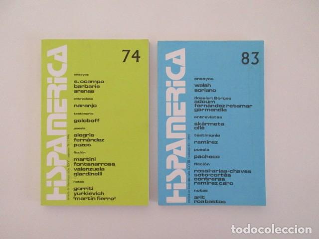 Colecionismo de Revistas e Jornais: HISPAM&Eacute;RICA - REVISTA DE LITERATURA N&ordm;S 74 + 83 - REVISTA DE LITERATURA