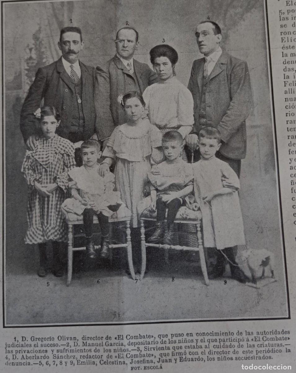 Collection Magazines and Newspapers: EL COMBATE - NI&Ntilde;OS SECUESTRADOS EN ZARAGOZA - COMPA&Ntilde;IA TRASATLANTICA ESPA&Ntilde;OLA - UNA HOJA PUBLI 1900