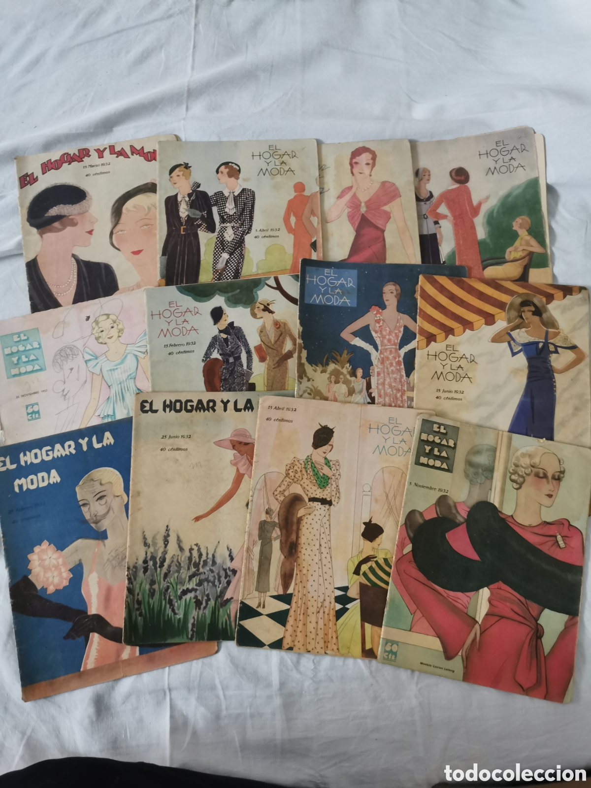 Collectionnisme de Revues et Journaux: Lote 12 revistas moda 1932