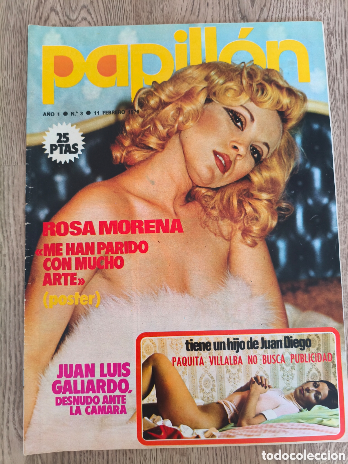 Collection Magazines and Newspapers: PAPILLON 3 ROSA MORENA PAQUITA VILLALBA PATRICIA BELMONDO