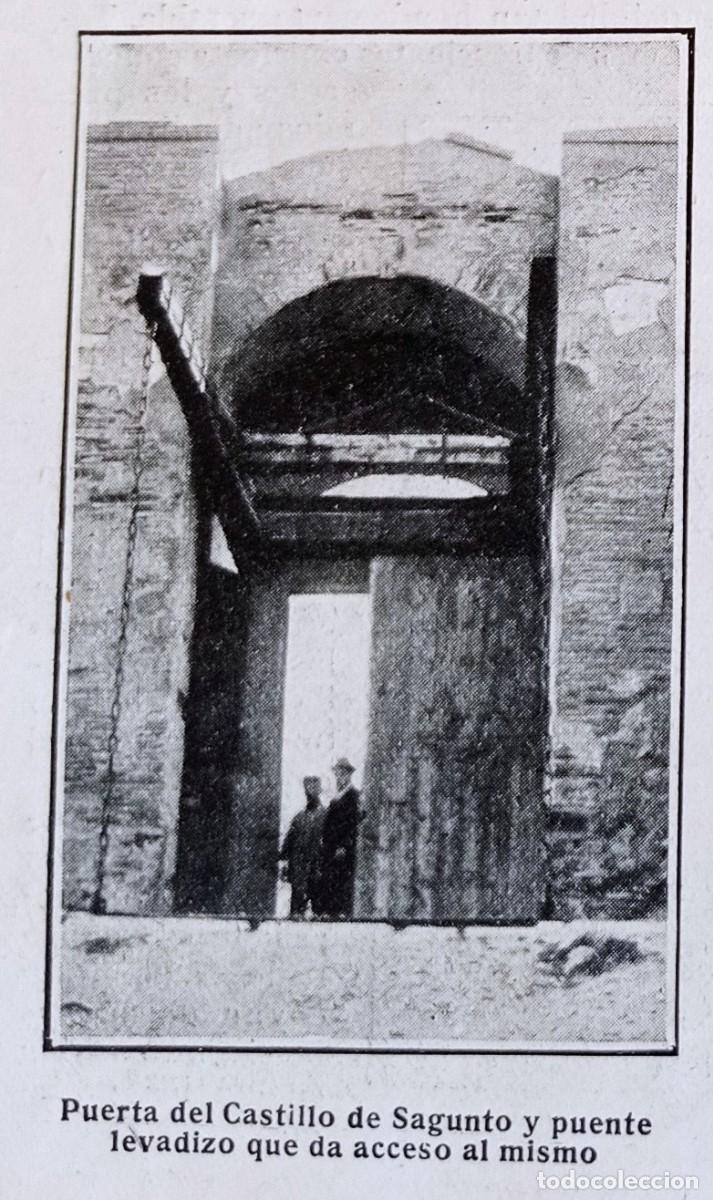 Collection Magazines and Newspapers: CASTILLO SAGUNTO - CASA DEL OBISPO - TEATRO ROMANO - DOS HOJAS PUBLICACI&Oacute;N 1900