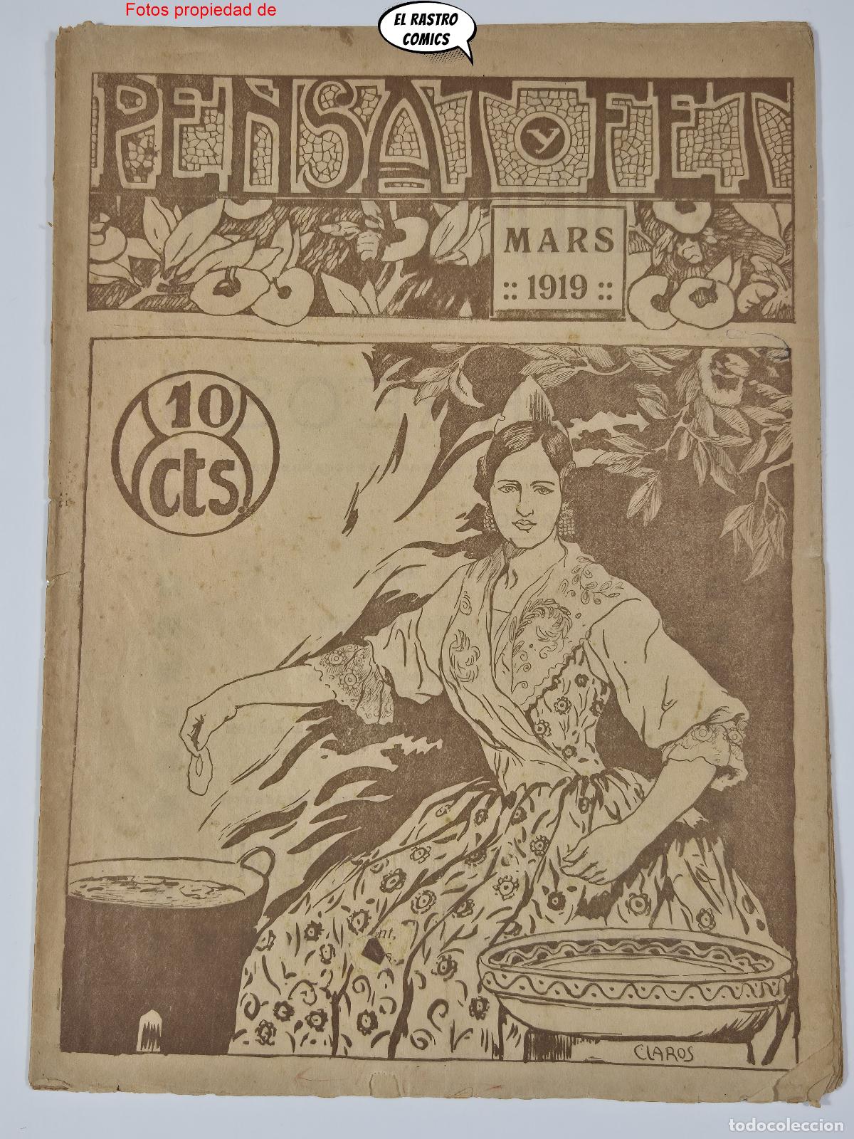 Coleccionismo de revistas y peri&oacute;dicos: Pensat y fet n&ordm; 11, Valencia Mars 1919, fallas, valenciano, catalan, X5
