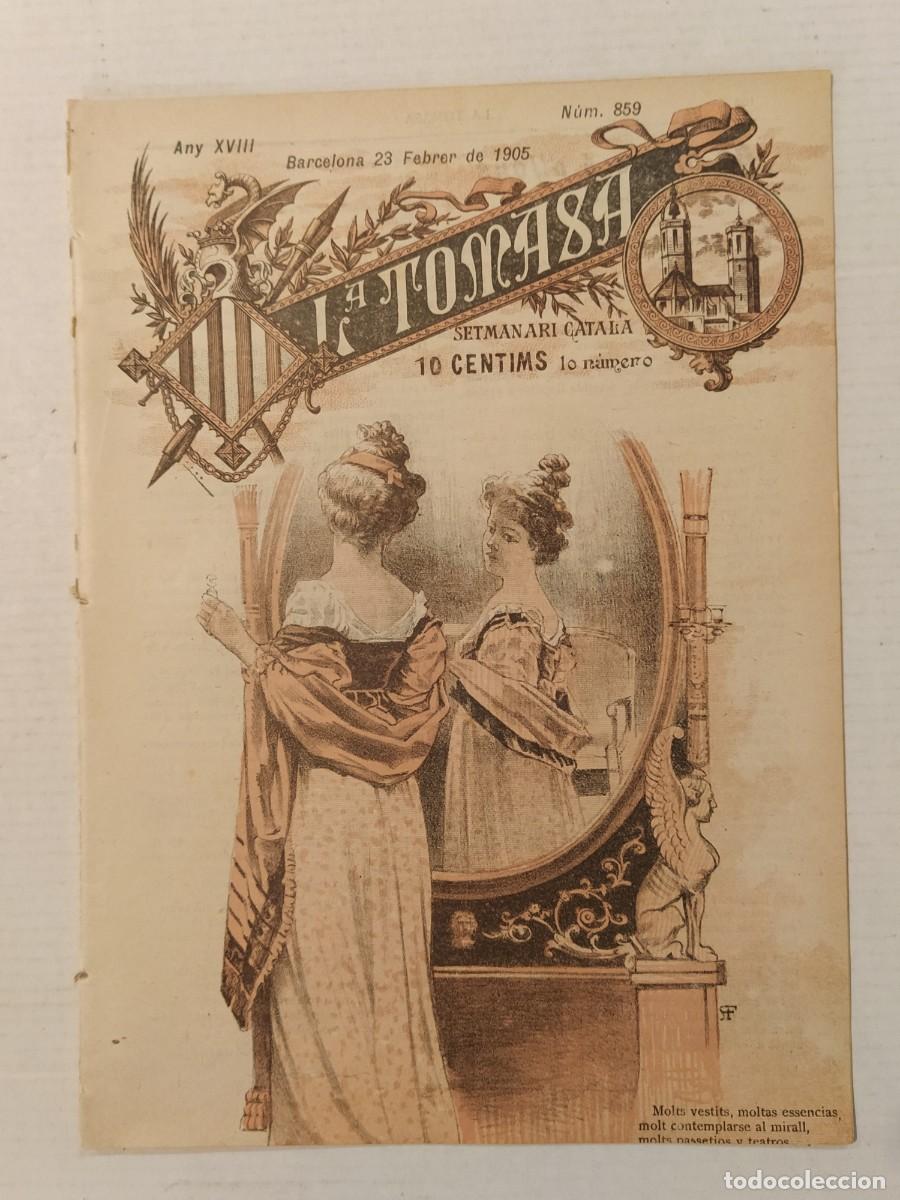 Coleccionismo de Revistas y Peri&oacute;dicos: LA TOMASA - ANY 1905 NUMERO 859 - SETMANARI CATALA SATIRIC , EROTIC ETC - REVISTA ANTIGA - EROTICO