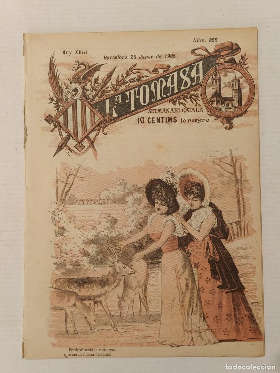 Sammeln von Zeitschriften und Zeitungen: LA TOMASA - ANY 1905 NUMERO 855 - SETMANARI CATALA SATIRIC , EROTIC ETC - REVISTA ANTIGA - EROTICO