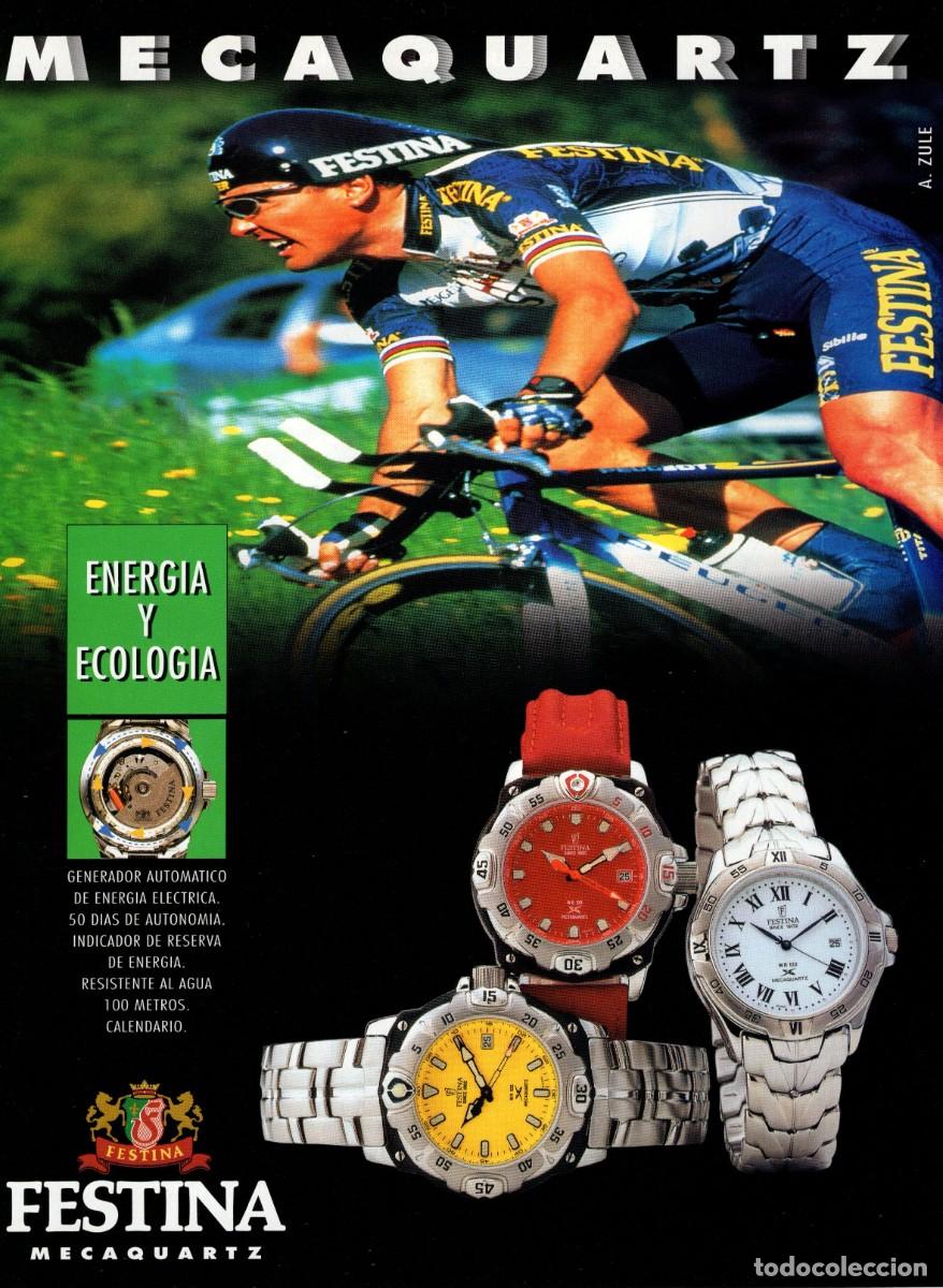 Collection Magazines and Newspapers: Hoja publicidad revista. FESTINA mecaquartz. Energ&iacute;a y ecolog&iacute;a. 27,5 x 20 cent&iacute;metros.