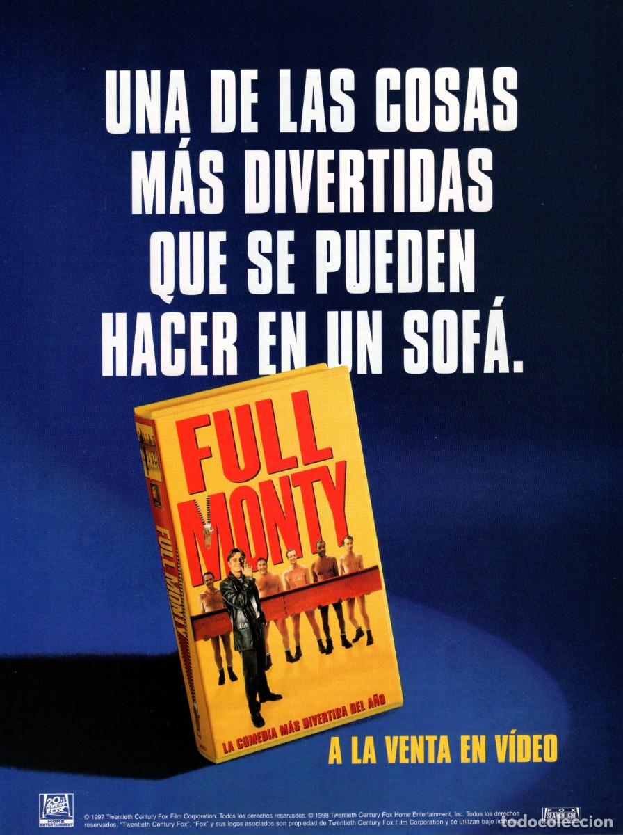 Collezionismo di Riviste e Giornali: Hoja publicidad revista. FULL MONTY. La comedia m&aacute;s divertida del a&ntilde;o. 27,5 x 20,5 cent&iacute;metros.