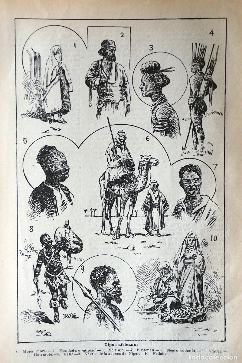 Coleccionismo de revistas y peri&oacute;dicos: ANTIGUA HOJA DE TIPOS AFRICANOS. A&Ntilde;O 1925. SACADA DEL DICCIONARIO ENCICLOP&Eacute;DICO ILUSTRADO
