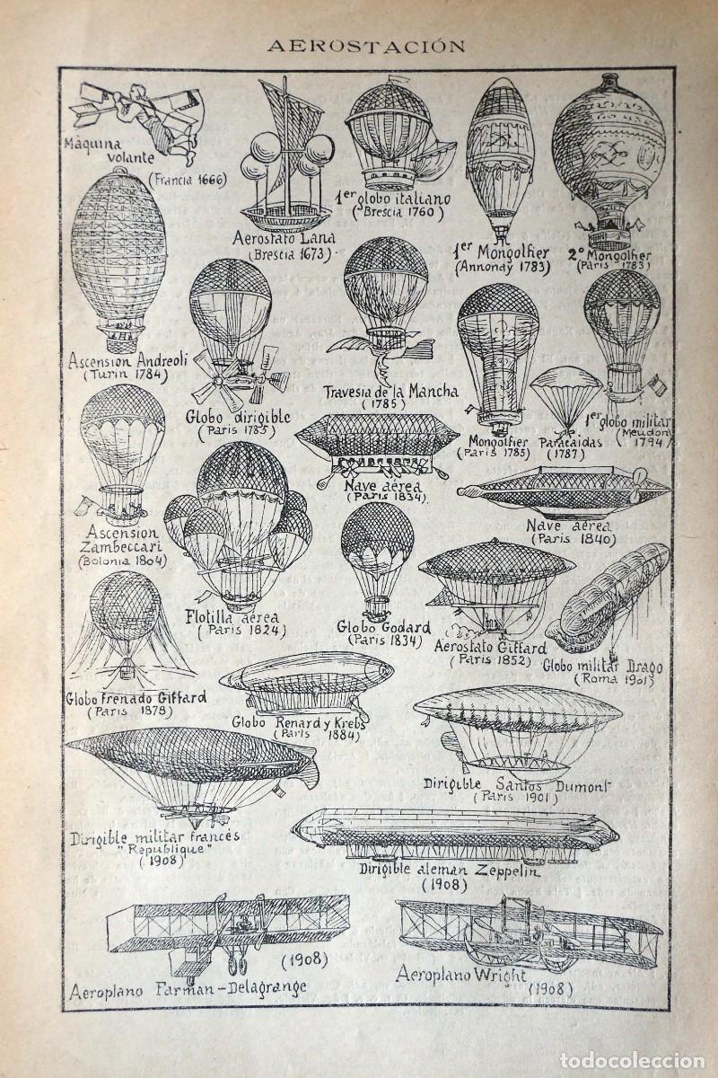 Coleccionismo de revistas y peri&oacute;dicos: ANTIGUA HOJA DE AEROSTACI&Oacute;N. A&Ntilde;O 1925. SACADA DEL DICCIONARIO ENCICLOP&Eacute;DICO ILUSTRADO