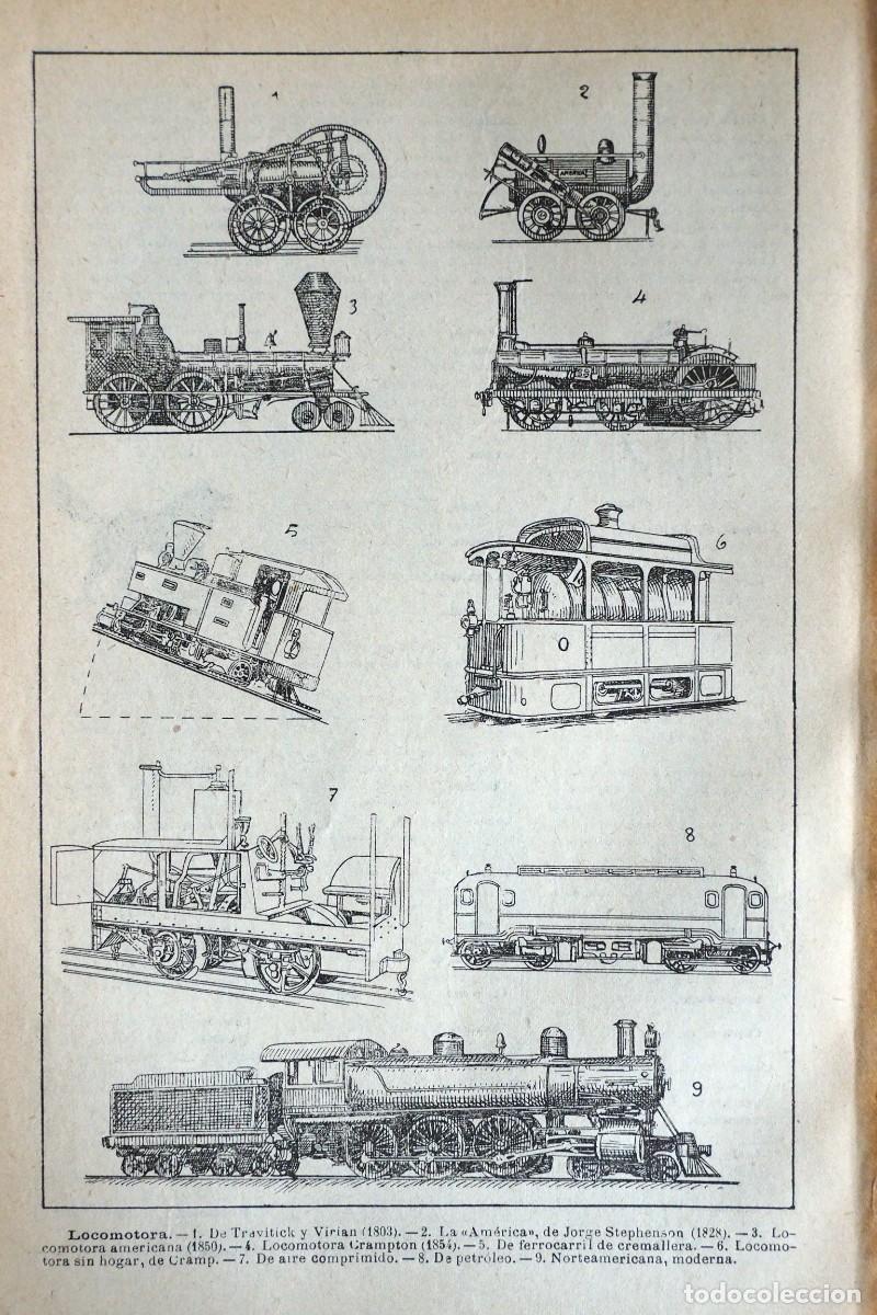 Coleccionismo de revistas y peri&oacute;dicos: ANTIGUA HOJA DE LOCOMOTORAS. A&Ntilde;O 1925. SACADA DEL DICCIONARIO ENCICLOP&Eacute;DICO ILUSTRADO