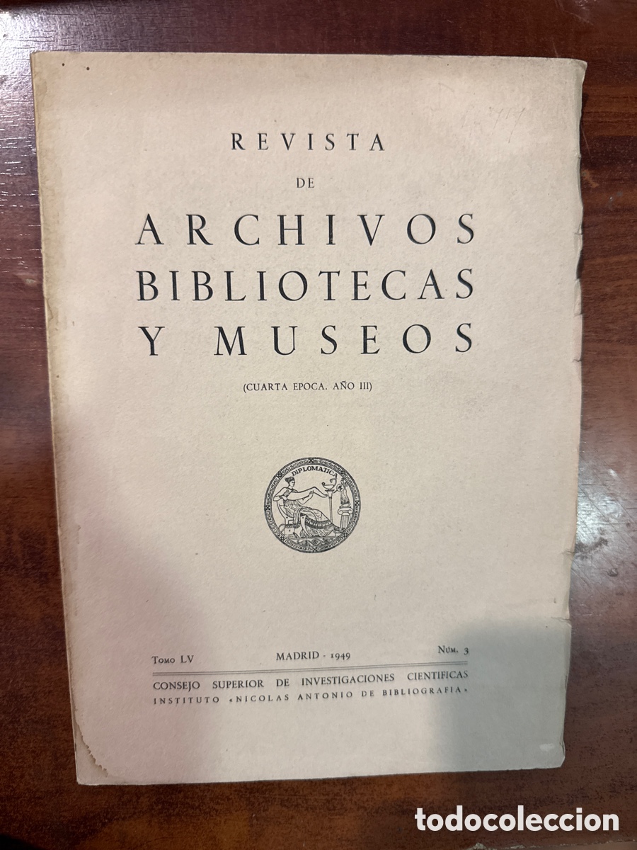 Collection Magazines and Newspapers: REVISTA DE ARCHIVOS, BIBLIOTECAS Y MUSEOS. N&ordm;3
