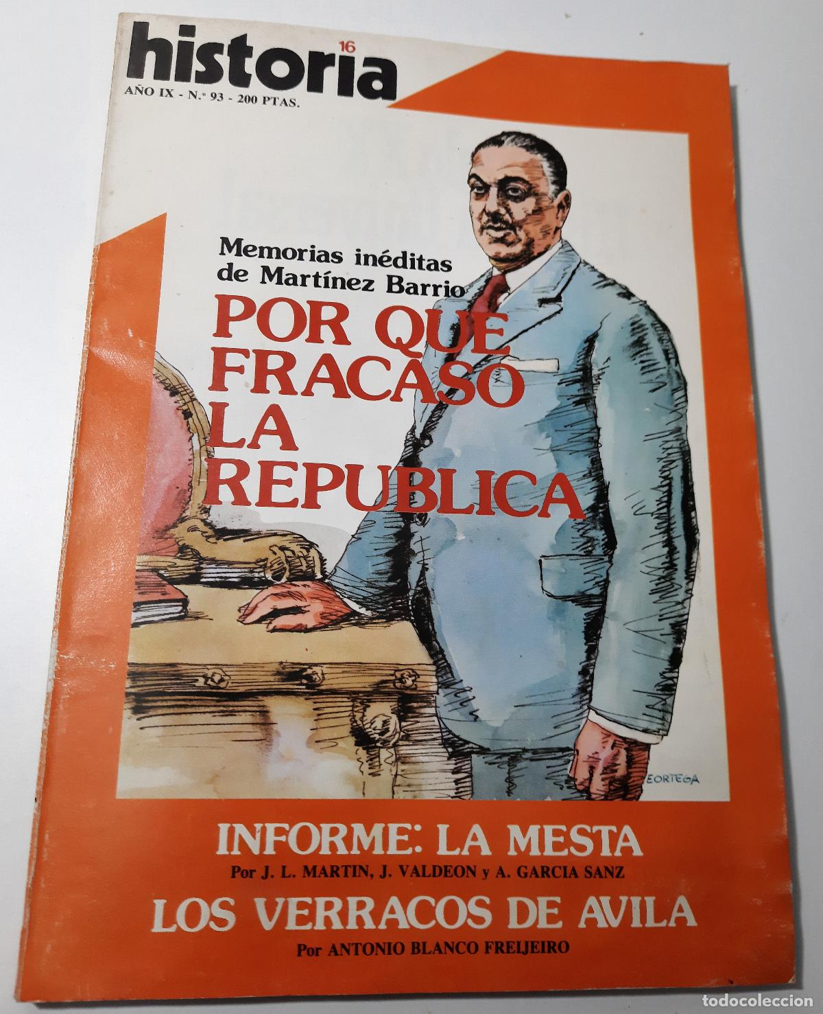 Collection Magazines and Newspapers: Historia 16 (Por que fracaso la republica) (93) - Varios autores