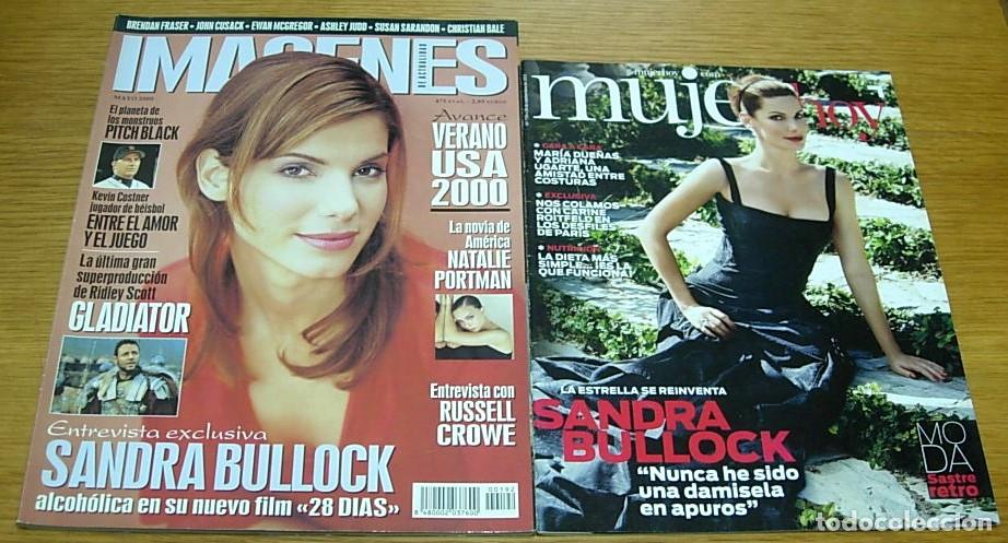 Coleccionismo de Revistas y Peri&oacute;dicos: Lote 2 Revistas SANDRA BULLOCK Im&aacute;genes de Actualidad 2000 + Mujer Hoy 2013 Excelentes Completas