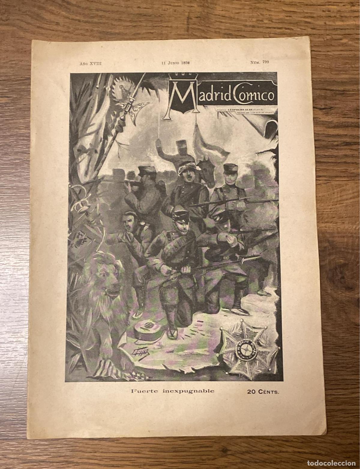 Sammeln von Zeitschriften und Zeitungen: Madrid c&oacute;mico n&ordm; 799. 11 junio 1898. fuerte inexpugnable, el combate de Santiago de cuba, los fuerte