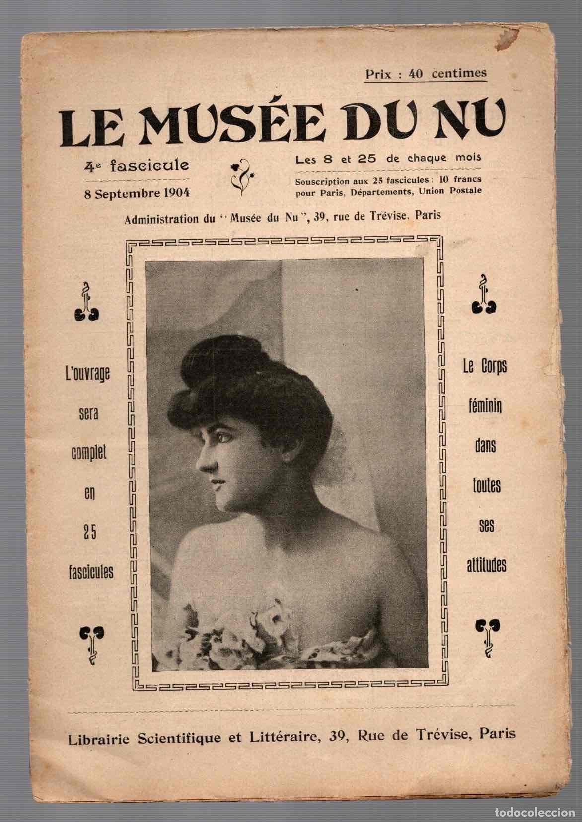 Coleccionismo de Revistas y Peri&oacute;dicos: LE MUSEE DU NU 4&ordm; FASCICULE. 8 SEPTEMBRE 1904. TEXTOS EN FRANCES, EROTICA