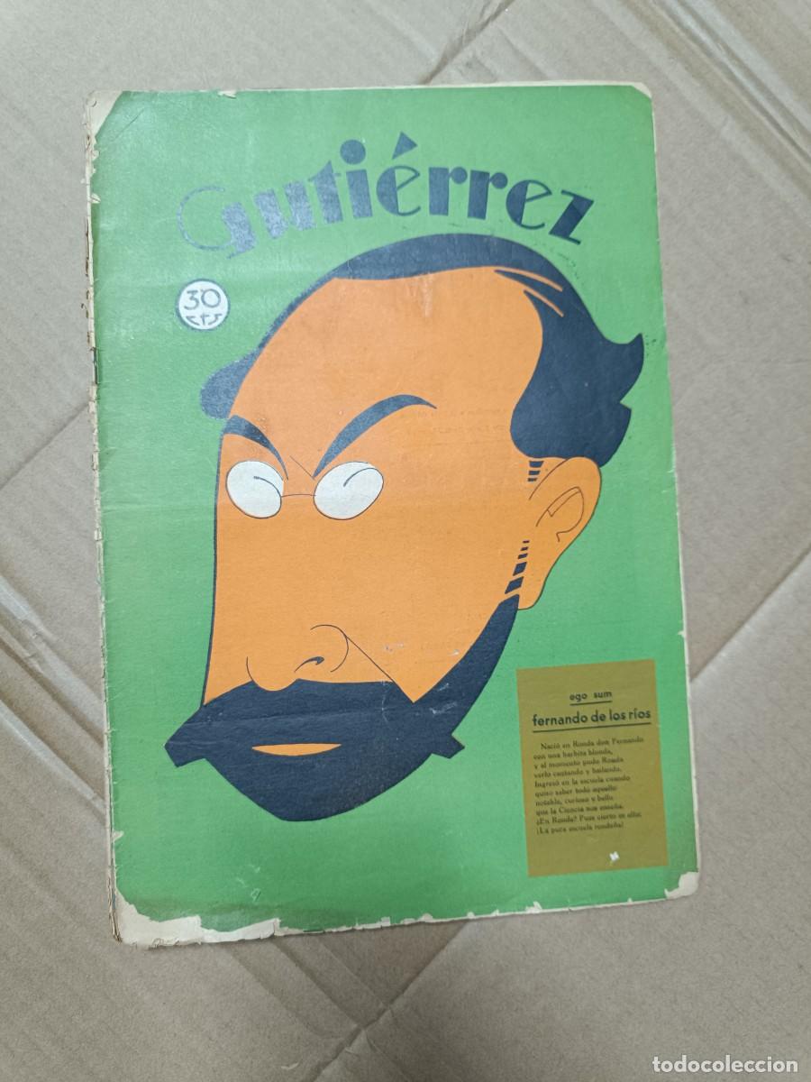 Collectionnisme de Revues et Journaux: ANTIGUA REVISTA COMICA SATIRICA, GUTIERREZ, 1933, FERNANDO DE LOS RIOS, REPUBLICA -P2