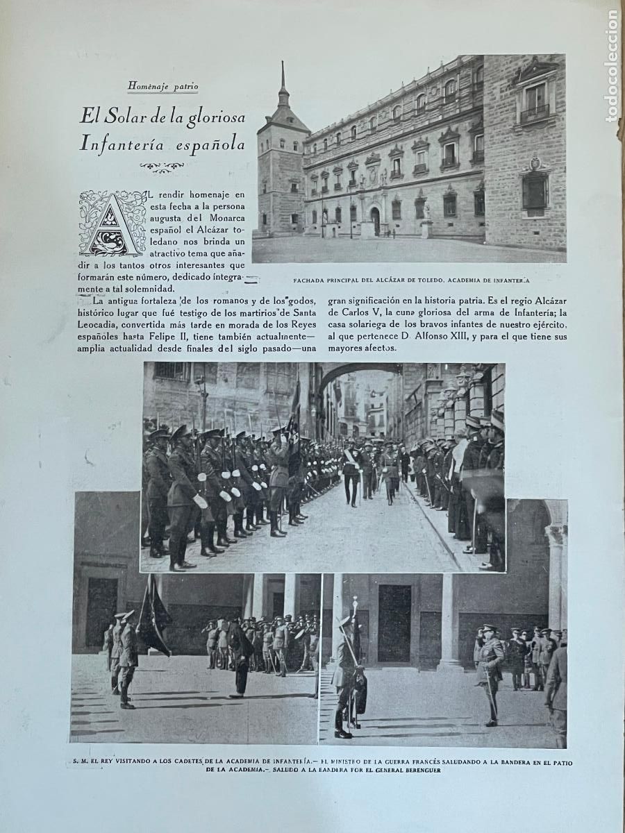 Coleccionismo de Revistas y Peri&oacute;dicos: * MILITARIA * Academia General Militar. Academia Infanter&iacute;a Alc&aacute;zar de Toledo / S. Camarasa - 1931