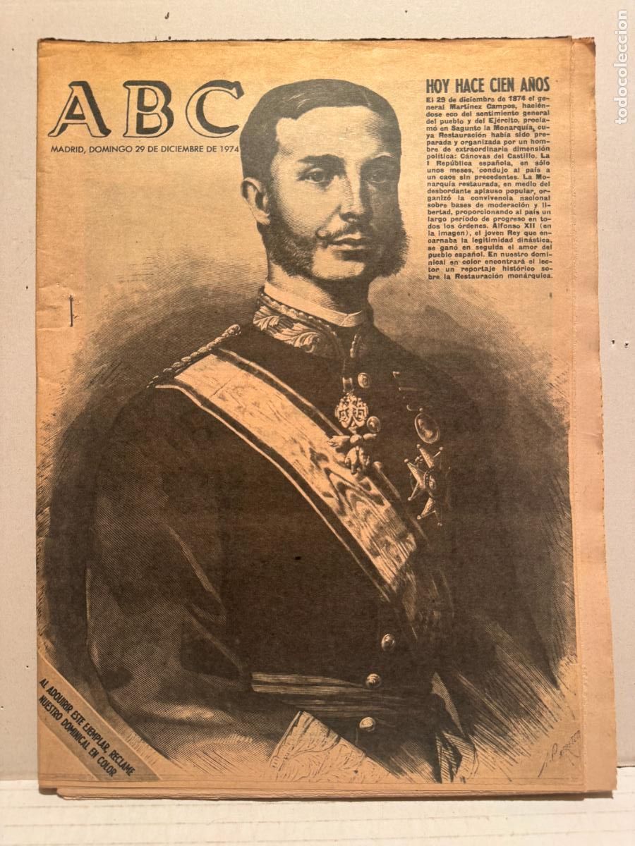 Coleccionismo de Revistas y Peri&oacute;dicos: PERI&Oacute;DICO ABC DICIEMBRE DEL 74