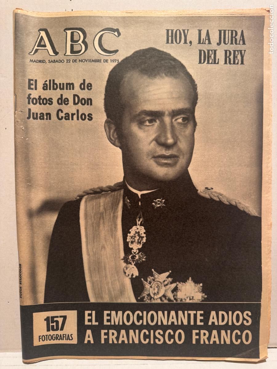 Coleccionismo de Revistas y Peri&oacute;dicos: PERI&Oacute;DICO ABC NOVIEMBRE DEL 75 - REY JUAN CARLOS