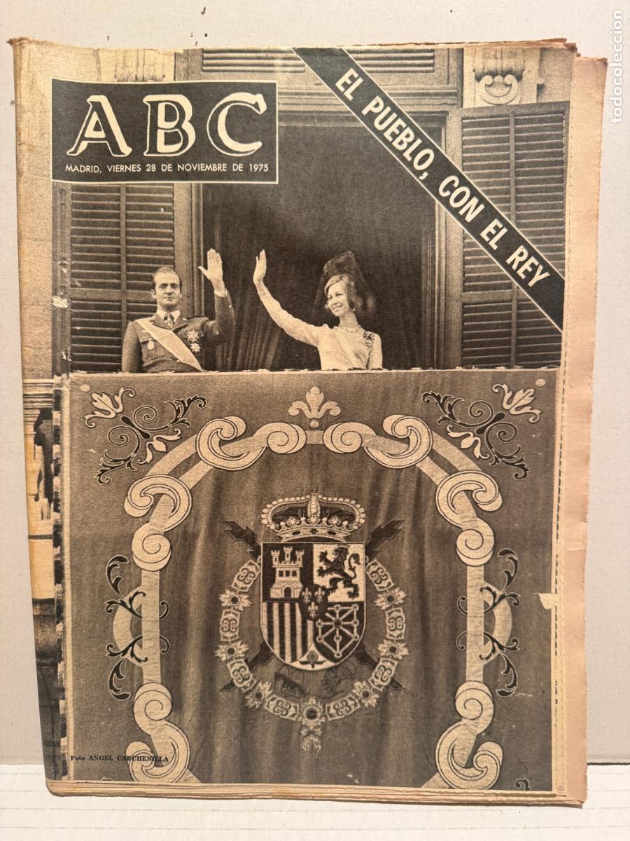 Coleccionismo de Revistas y Peri&oacute;dicos: PERI&Oacute;DICO ABC NOVIEMBRE DE 1975 - REY JUAN CARLOS