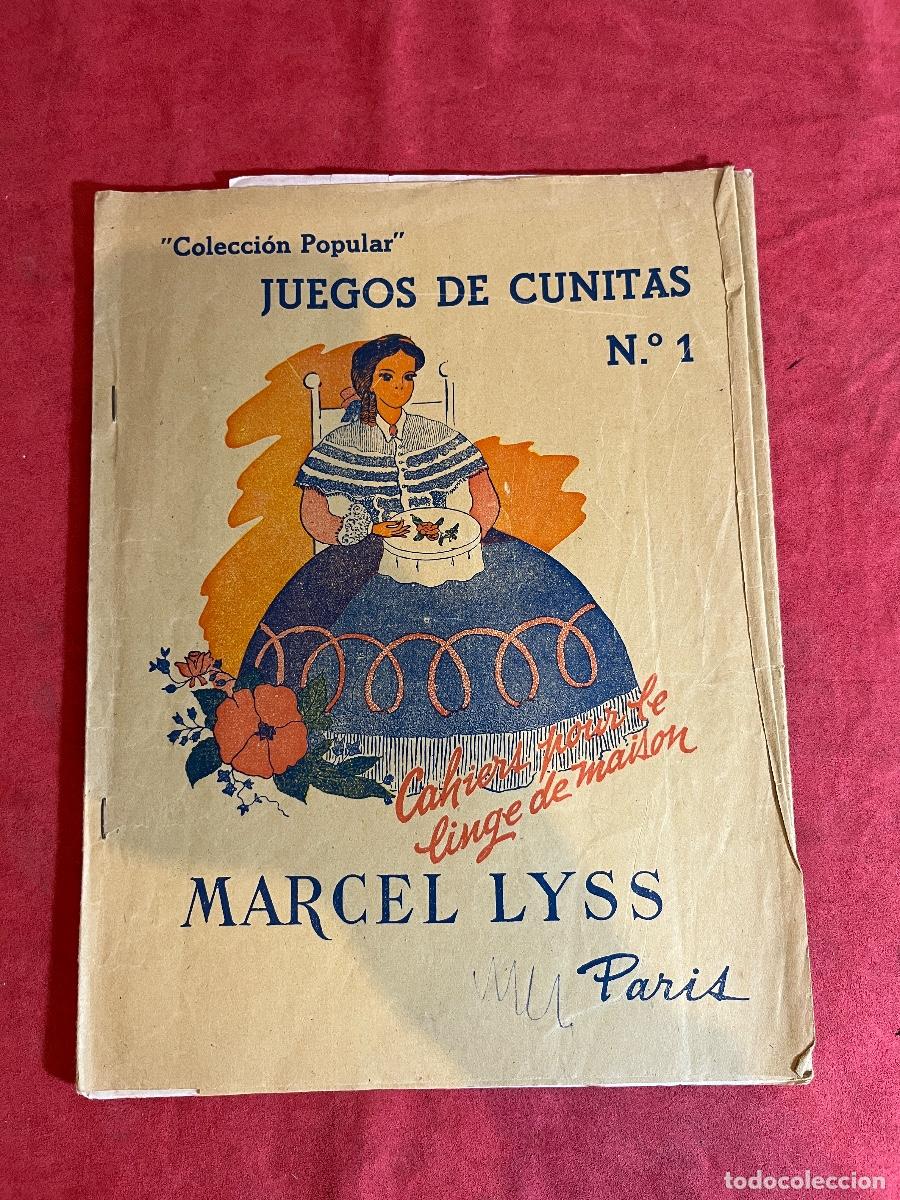Coleccionismo de Revistas y Peri&oacute;dicos: &Aacute;lbum &ldquo;Juegos de Cunitas&rdquo; n&ordm;1 &ndash; Colecci&oacute;n Popular Marcel Lyss &ndash; Par&iacute;s / Barcelona &ndash; labores vintage
