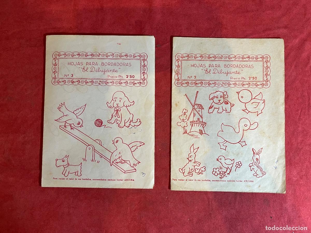 Collezionismo di Riviste e Giornali: Lote 2 cuadernillos &ldquo;Hojas para Bordadoras&rdquo; n&ordm; 2 y n&ordm; 3 &ndash; Colecci&oacute;n El Dibujante &ndash; motivos infantile