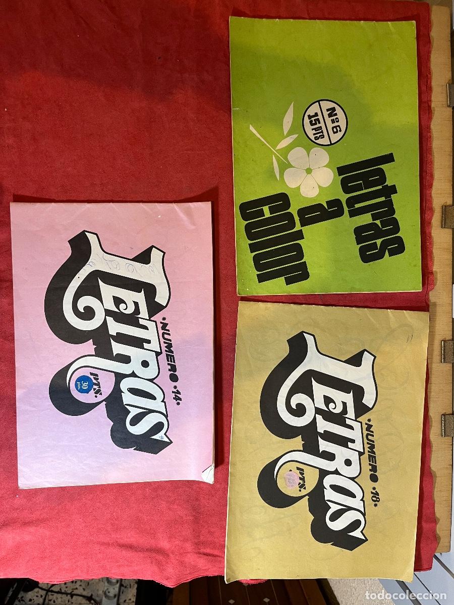 Coleccionismo de Revistas y Peri&oacute;dicos: Lote 3 &aacute;lbumes antiguos de letras y abecedarios decorativos &ndash; Distribuciones Reunidas S.A. &ndash; a&ntilde;os 60