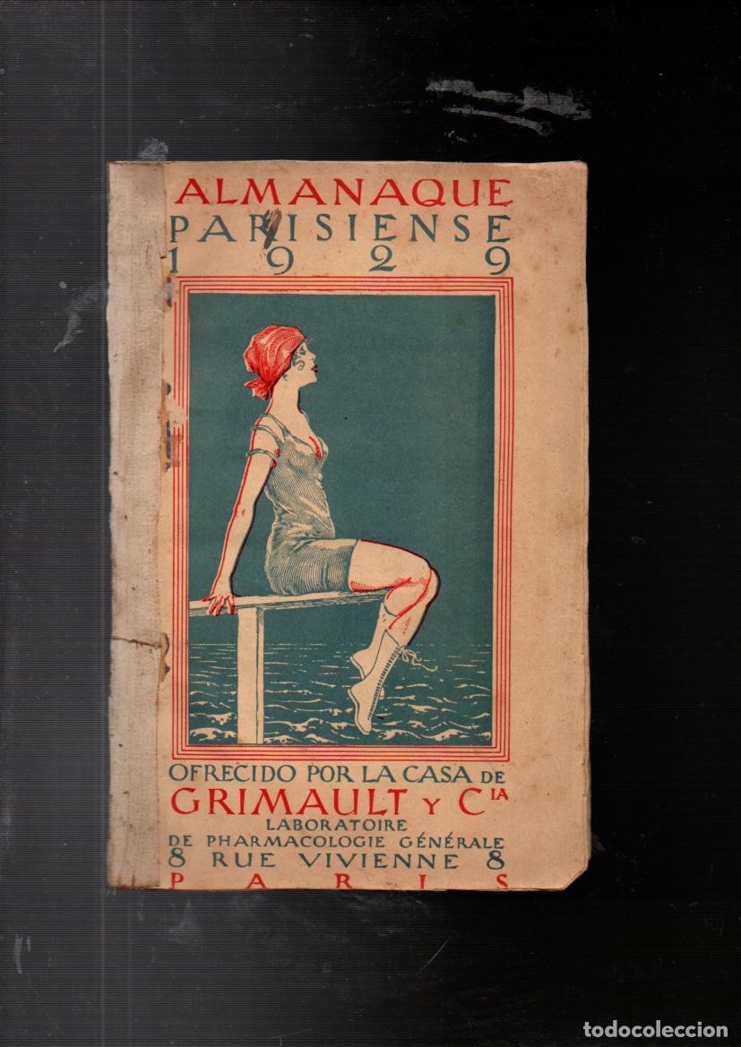 Colecionismo de Revistas e Jornais: ALMANAQUE PARISIENSE 1929. OFRECIDO POR LA CASA DE GRIMAULT Y CIA. PARIS