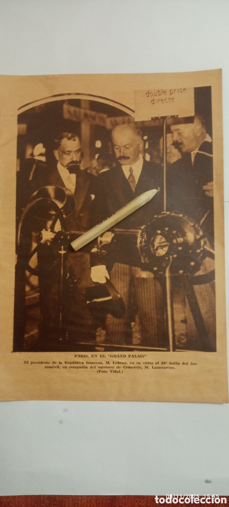 Coleccionismo de Revistas y Peri&oacute;dicos: A&Ntilde;O 1934 A2 RECORTE GRAND PALAIS M.LEBRUN EN CONCURSO AUTOMOVIL PARIS