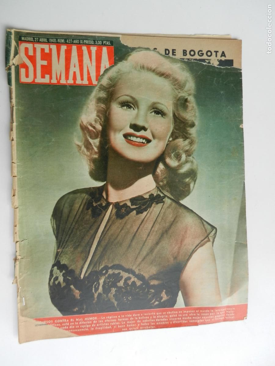 Coleccionismo de Revistas y Peri&oacute;dicos: SEMANA N&ordm; 427 - 27-04-1948-RECURSOS CONTRA EL MAL HUMOR