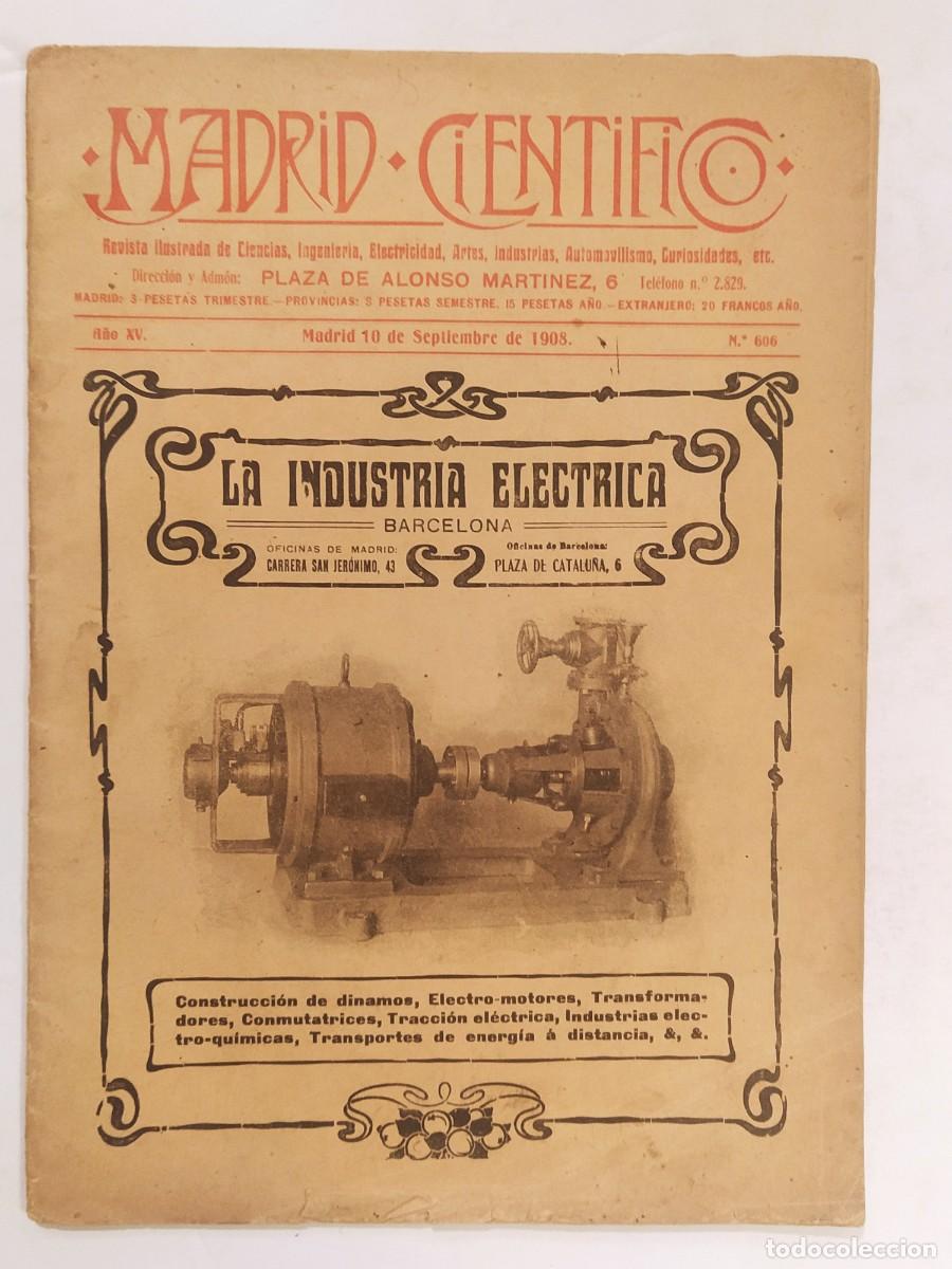 Coleccionismo de Revistas y Peri&oacute;dicos: MADRID CIENTIFICO - A&Ntilde;O 1908 -ATLANTIDA-PUBLICIDAD LAMPARAS- REVISTA ANTIGUA DE CIENCIAS (V-27.519)