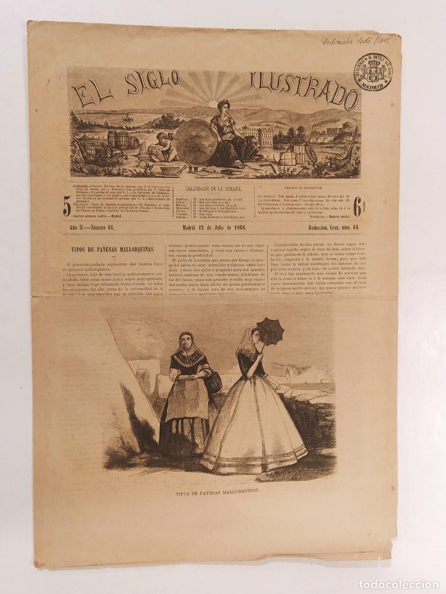 Coleccionismo de Revistas y Peri&oacute;dicos: EL SIGLO ILUSTRADO - A&Ntilde;O 1868 MADRID-PAYESAS MALLORCA-CASTILLO DE THORN ETC-VER FOTOS-(V-27.545)