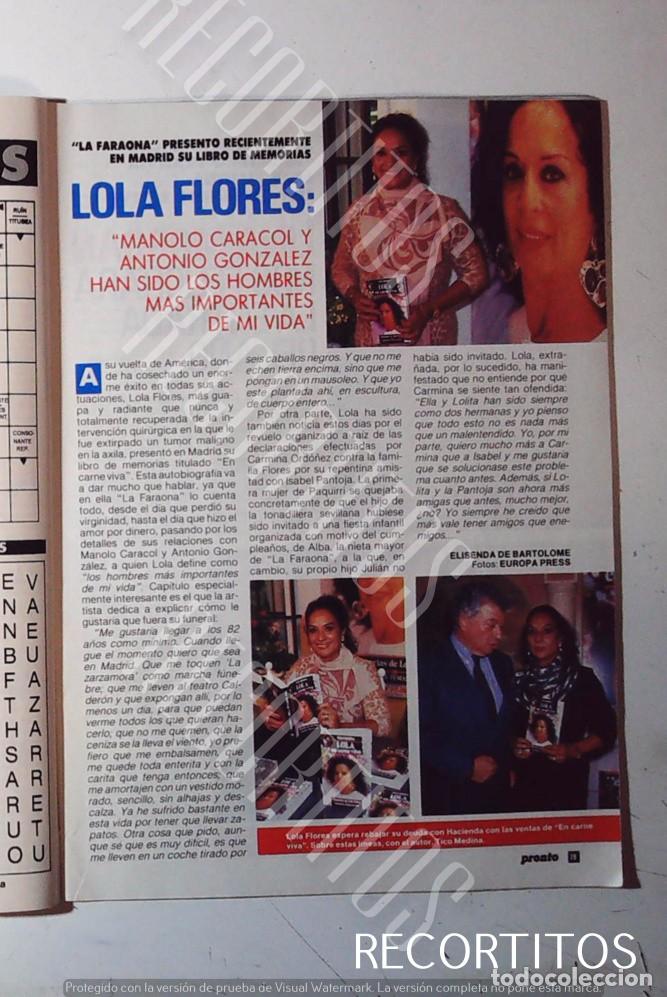 Coleccionismo de revistas y peri&oacute;dicos: LOLA FLORES TICO MEDINA LAS MEMORIAS