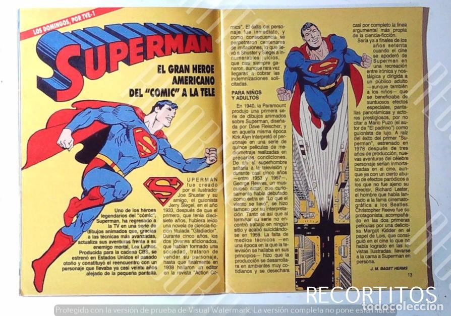 Coleccionismo de revistas y peri&oacute;dicos: SUPERMAN ANIMACION CLASICA 1989 EN TVE SAN FRANCISCO CLARK GABLE