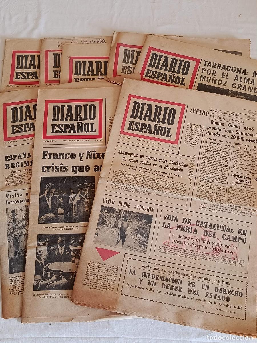 Coleccionismo de revistas y peri&oacute;dicos: Lote Diario Espa&ntilde;ol Tarragona 1970