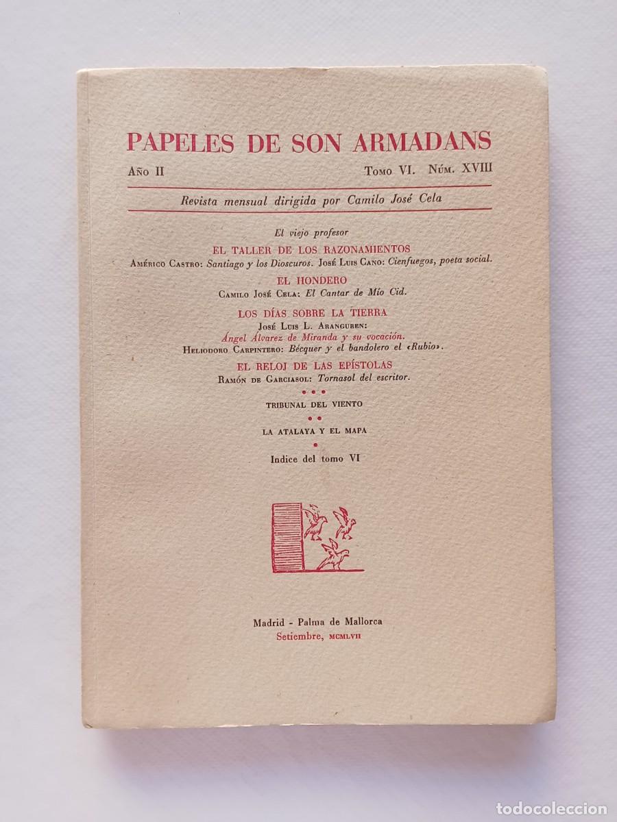 Coleccionismo de Revistas y Peri&oacute;dicos: Am&eacute;rico Castro PAPELES DE SON ARMADANS TOMO VI N&uacute;mero XVIII REVISTA CAMILO JOS&Eacute; CELA A&ntilde;o II