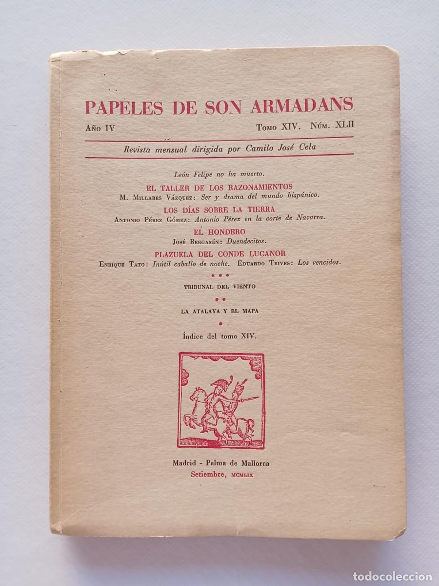 Coleccionismo de Revistas y Peri&oacute;dicos: M Millares V&aacute;zquez PAPELES DE SON ARMADANS TOMO XIV N&uacute;mero XLII REVISTA CAMILO JOS&Eacute; CELA A&ntilde;o IV