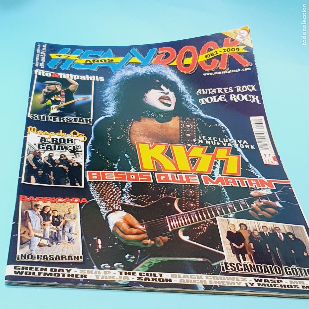 Coleccionismo de Revistas y Peri&oacute;dicos: REVISTA- HEAVY ROCK-KISS,BESOS QUE MATAN-BUEN ESTADO-VER FOTOGRAF&Iacute;AS.