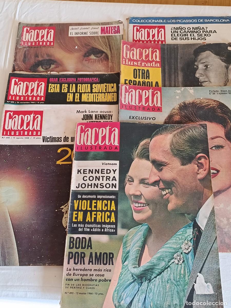 Coleccionismo de revistas y peri&oacute;dicos: Lote 7 revista Gaceta Ilustrada a&ntilde;os 60