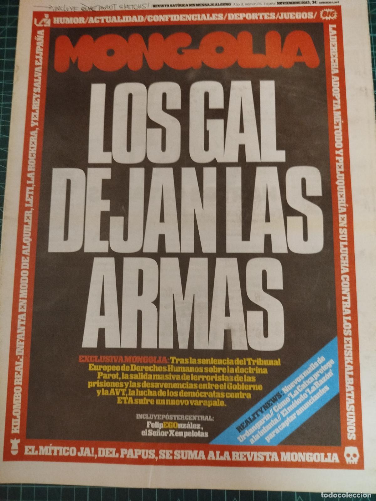 Coleccionismo de revistas y peri&oacute;dicos: REVISTA MONGOLIA N&ordm; 16 LOS GAL DEJAN LAS ARMAS SAT&Iacute;RICA POL&Iacute;TICA