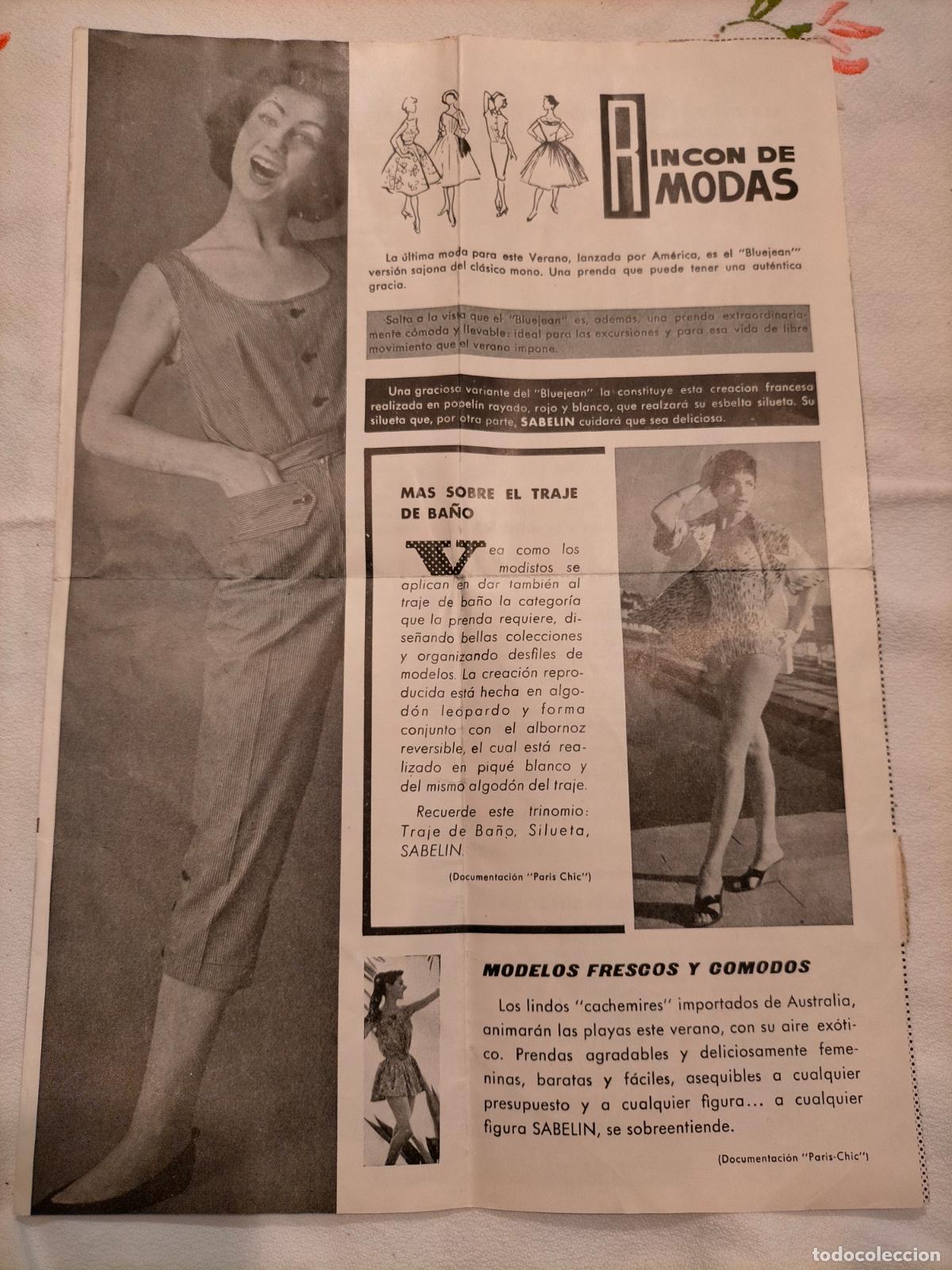 Coleccionismo de Revistas y Peri&oacute;dicos: Rincon de modas la ultima moda Sabelin traje de ba&ntilde;o modelos frescos revista noticiario
