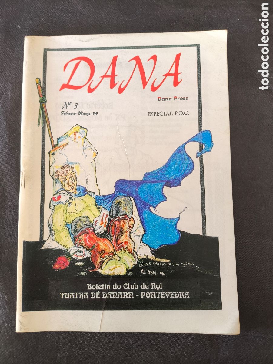 Coleccionismo de Revistas y Peri&oacute;dicos: RAREZA FANZINE ROL: DANA N&ordm; 3 (1994) + CARTA MANUSCRITA ORIGINAL DEL EDITOR - Club Tuatha - MERP