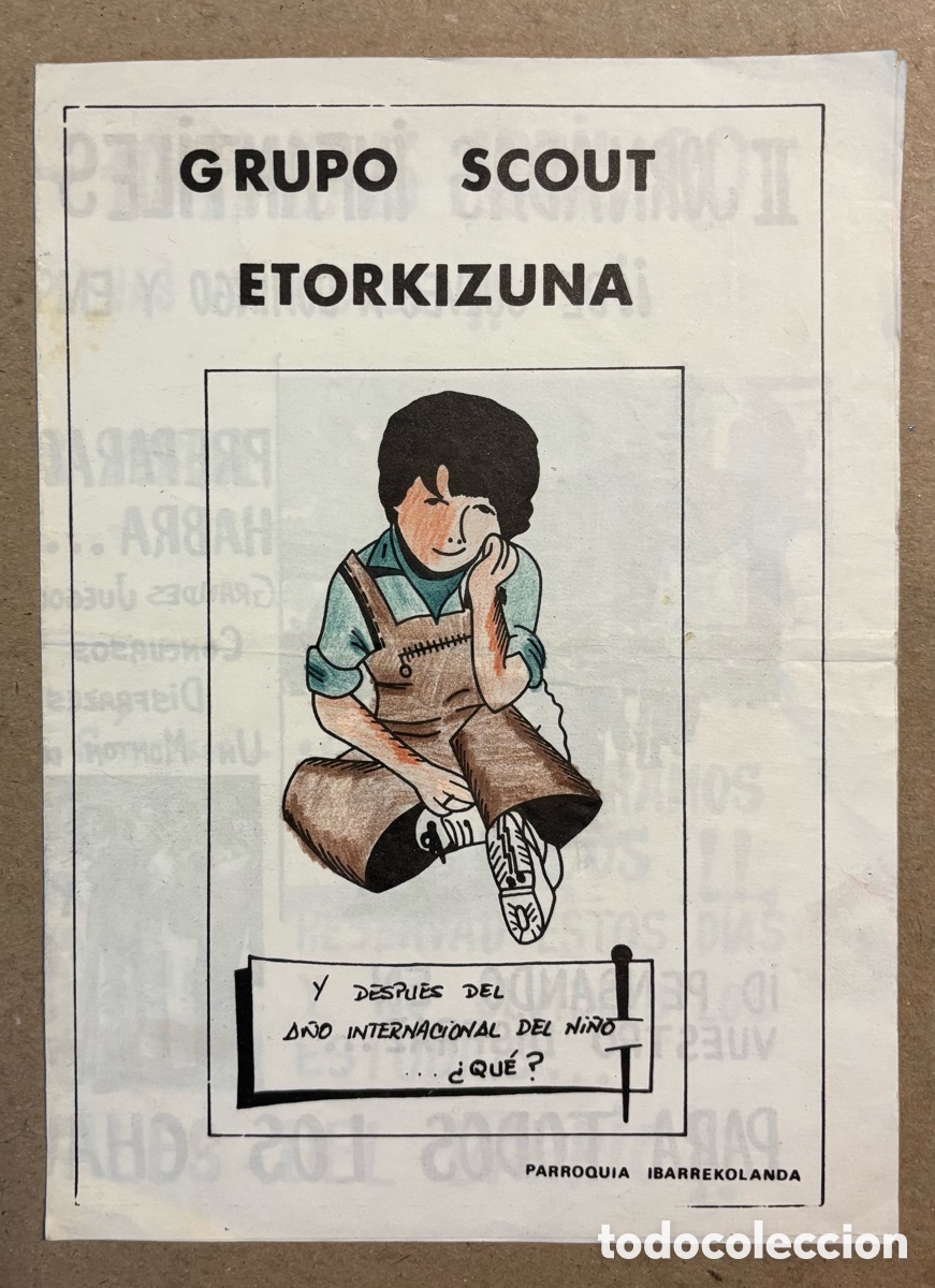 Collection Magazines and Newspapers: GRUPO SCOUT ETORKIZUNA IBARREKOLANDA BILBAO. FANZINES PROMOCIONAL JORNADAS INFANTILES 1980