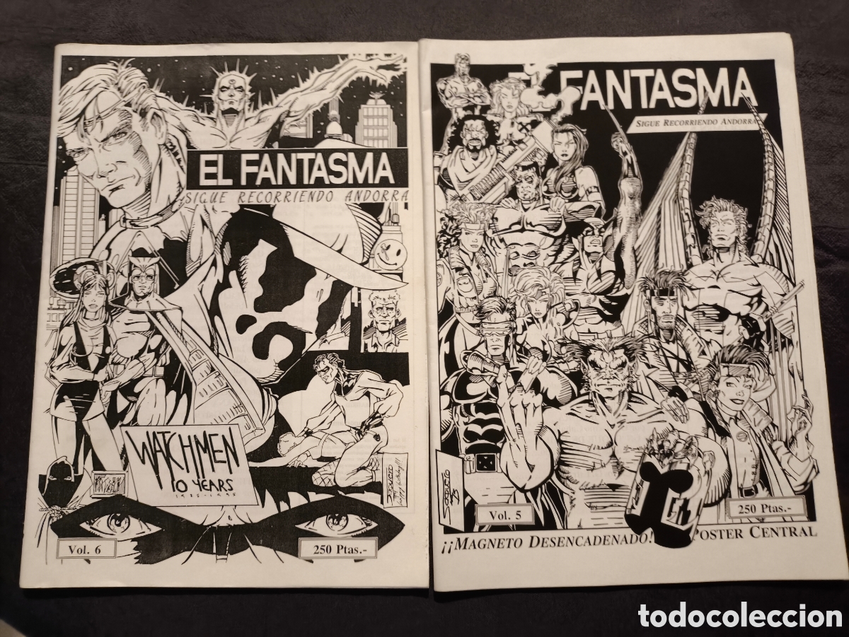 Collectionnisme de Revues et Journaux: LOTE FANZINE &rdquo;EL FANTASMA&rdquo; (5 y 6) + CARTA FIRMADA EDITOR LUIS GARC&Iacute;A PRADO - 1994 - &Uacute;NICO