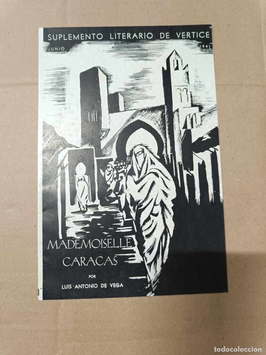 Collection Magazines and Newspapers: ANTIGUO SUPLEMENTO LITERARIO DE REVISTA VERTICE, 1941, MADEMOISELLE CARACAS -P4